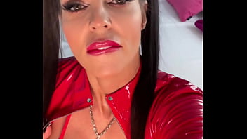 Going live now on multistream slipping into my red pvc dress and showing off my hot new red heels ️it’s