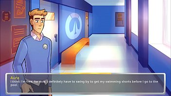 Swimming kissing blowing