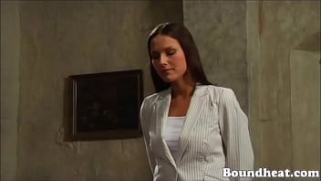 Hand spanked on her knees