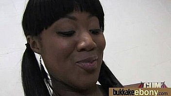 Black pornstar debut bukkake 16