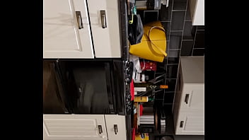 In the kitchen getting a trim