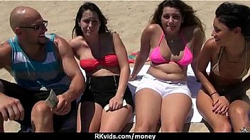 Amateur hottie takes cash for public sex 26