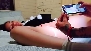 Conejita caliente halloween anal para mi hermanastro