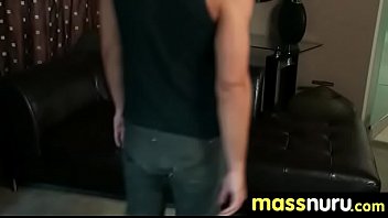 Sweetie gives a hot slippery nuru massage 17