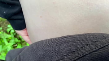 Babe in the park gives me a blowjob