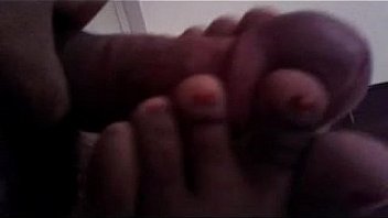Fingers footjob and ruined cum