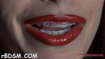 Restrained beauty is made to suffer below hard toy playing