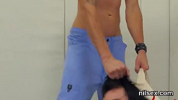 Sexy girl was brought in butthole assylum for painful treatment