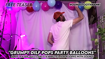 Grumpy dilf pops party balloons Grumpy dilf pops party balloons