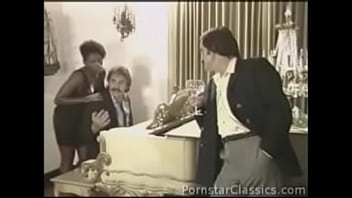 Ebony ayes takes on frank james and sasha gabor and gets two hot loads of cum over her nice ass tits