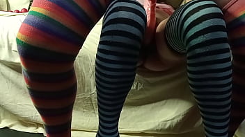 Spectacular brunette fucks her boyfriend dressed as a woman role play