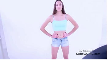 Brunette next door seduced by the producer