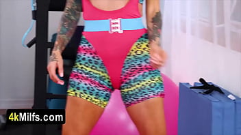 Special yoga session with three busty housewives