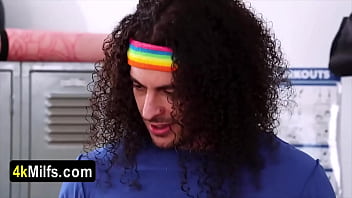 Special yoga session with three busty housewives