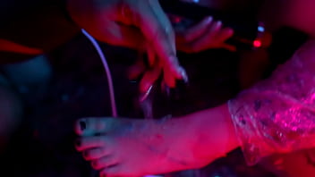 Foot worship tickling fetish & wax play with bratty girls