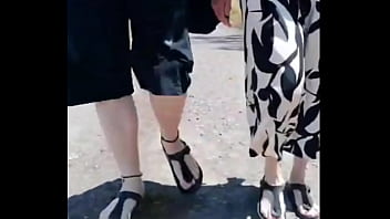 Hot granny with 66 years walked with me on a sunny day