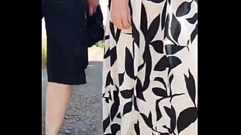 Hot granny with 66 years walked with me on a sunny day