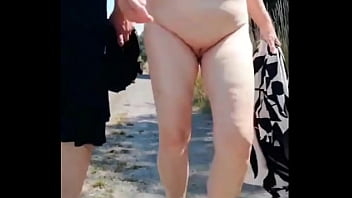 Hot granny with 66 years walked with me on a sunny day