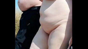 Hot granny with 66 years walked with me on a sunny day