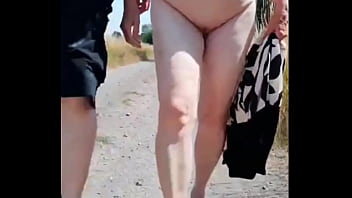 Hot granny with 66 years walked with me on a sunny day