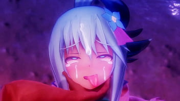 Aqua follando en la playa