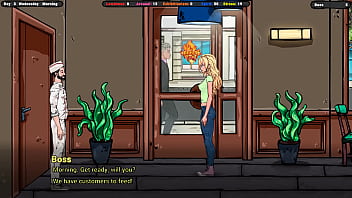 The landlord secretly cums on jenny's ass while she's under the table hentai game