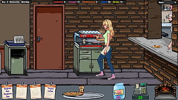 The landlord secretly cums on jenny's ass while she's under the table hentai game