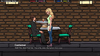 The landlord secretly cums on jenny's ass while she's under the table hentai game