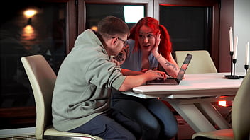 She ditches lessons to jack off my cock good