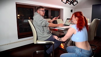 She ditches lessons to jack off my cock good