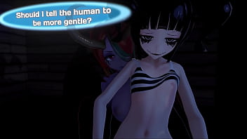 Monster girl prologue halloween special elf woman jumping a good cock with her neko sister