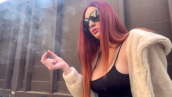 Italian stepmom artemisia love sexy smoker sesh outside