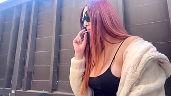 Italian stepmom artemisia love sexy smoker sesh outside