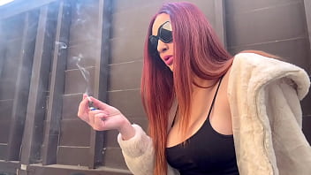 Italian stepmom artemisia love sexy smoker sesh outside