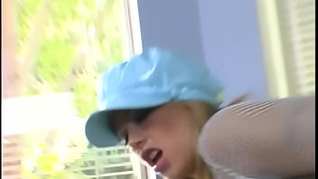 She's wearing a tiny thong that accentuates her bubble butt