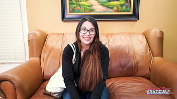 Brunette nerdy young milf fiona ryder gets her pussy and butt hole fucked