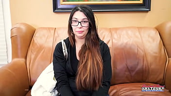 Brunette nerdy young milf fiona ryder gets her pussy and butt hole fucked