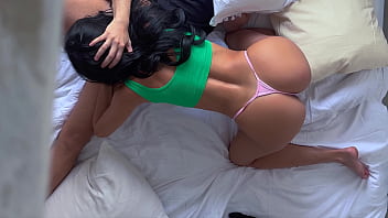 Amateur perfect ass in tight pink thong sucking like a pro cumshot on cute face