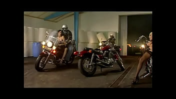 Three hot babes catch rides with a few bikers who later fuck them
