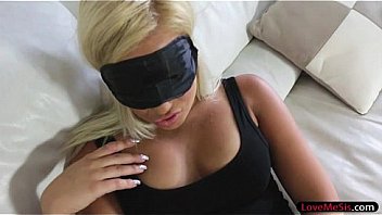 Teen babe blindfolded and fucked deeply in her sweet pussy