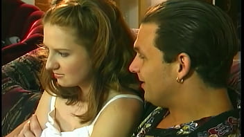 Julia inhales the cock and spreads her bare shaven pussy for her boyfriend