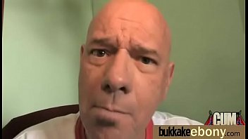 Ebony slut gets an interracial group sex 13