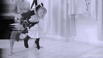 Blonde teen fucked on swing * suspension bondage shibari bdsm