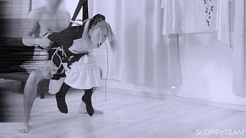 Blonde teen fucked on swing * suspension bondage shibari bdsm