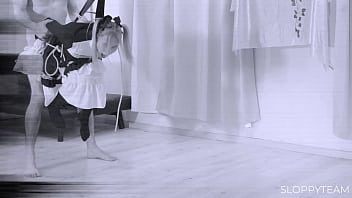 Blonde teen fucked on swing * suspension bondage shibari bdsm