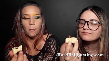 Nd my giant friends as we devour you in one bite mistress loow and mistress la multiple sadistic mistresses busting balls and locking cocks welcome to your dream come true and your worst nightmare