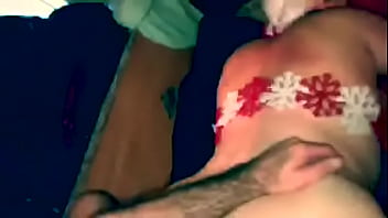 She’s tossed onto a bed and pounded really hard