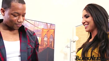 Interracial sex video with a stripper