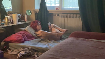 Horny girlfriend with a hairy pussy getting fingered and fucked