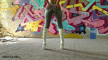 Walking And Teasing In My White Boots thumbnail